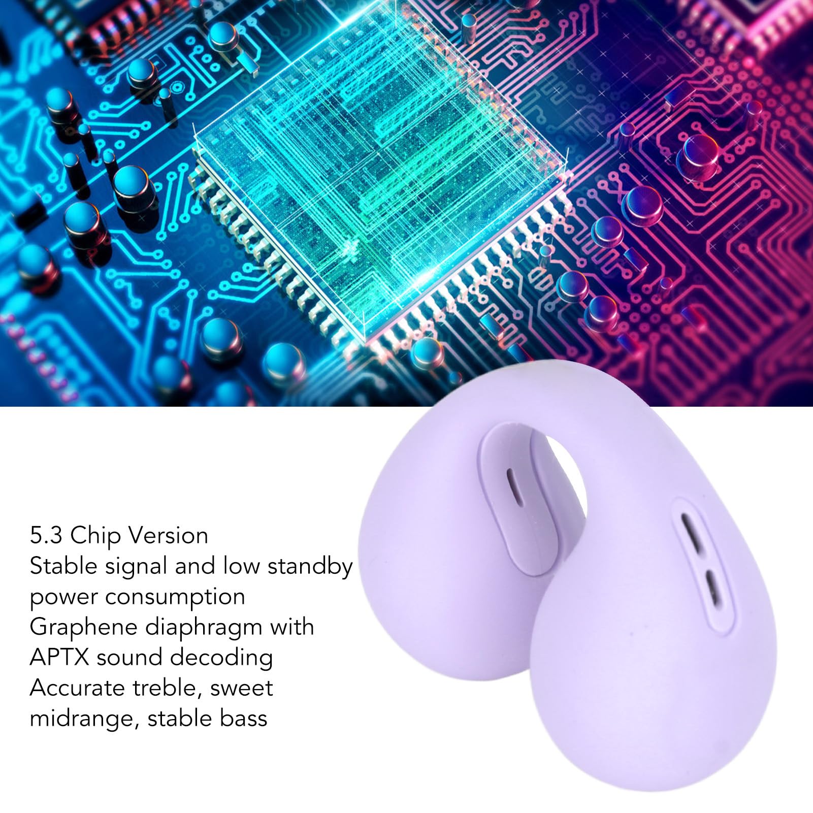 Wireless Open Ear Clip Headphones for Running & Sports - Painless Comfort, IPX7 Waterproof, Stereo Sound & Noise Cancelling - Perfect for Gym, Cycling & Outdoor Activities