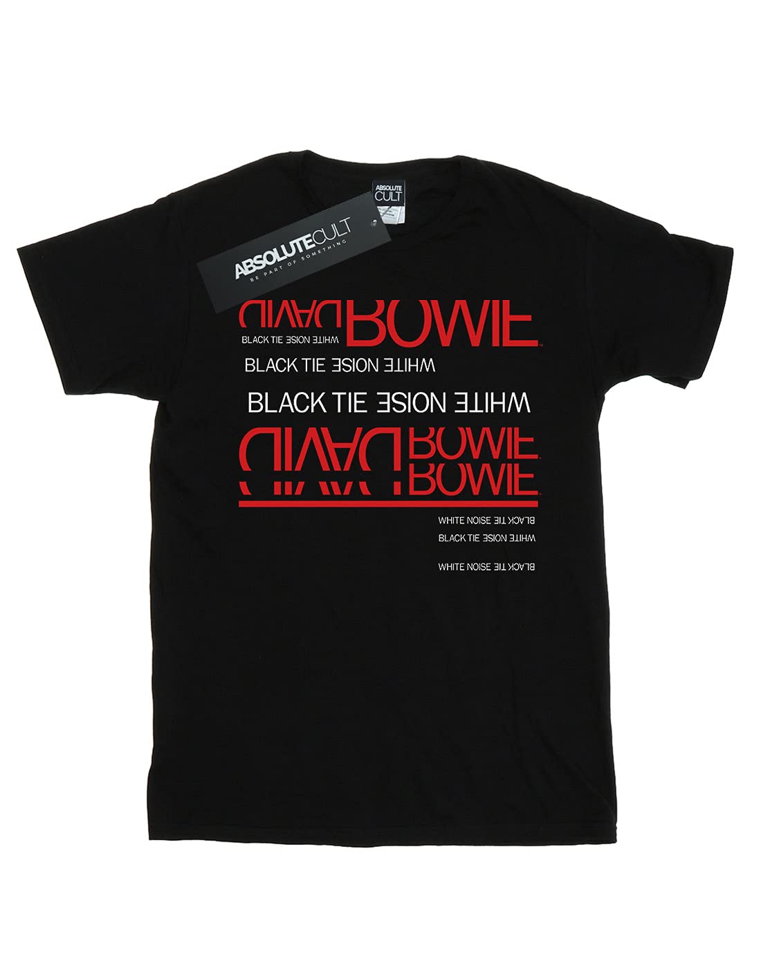 David Bowie Men's Black Tie White Noise Graphic T-Shirt | Vintage Rock Band Tee for Concerts & Casual Wear
