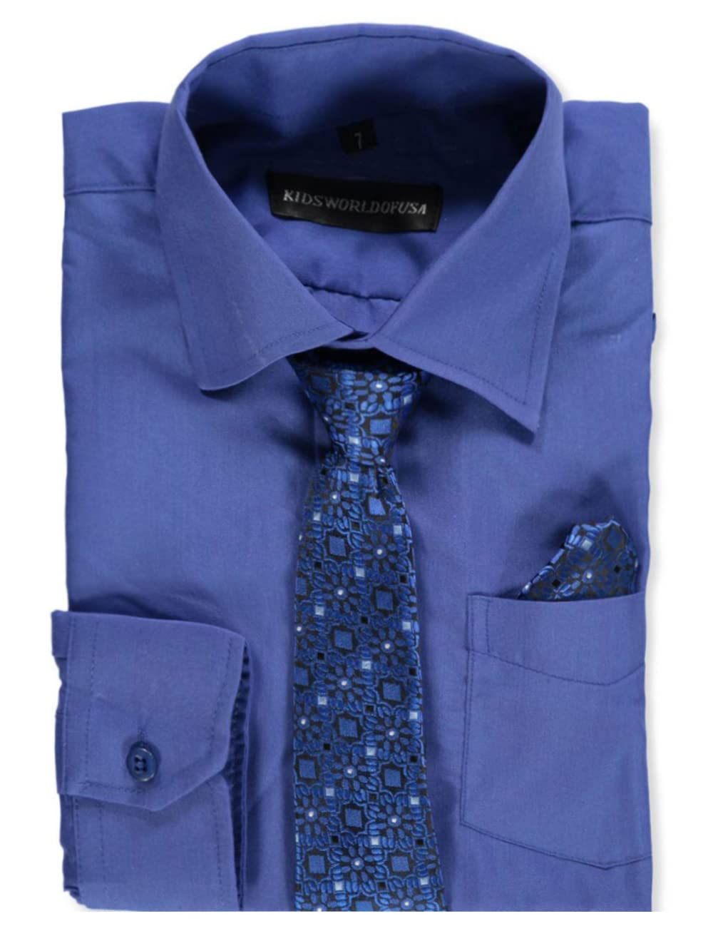 Boys' Dress Shirt & Tie Set for Kids - Stylish Formal Wear with Patterned Necktie | Perfect for School, Weddings & Special Occasions