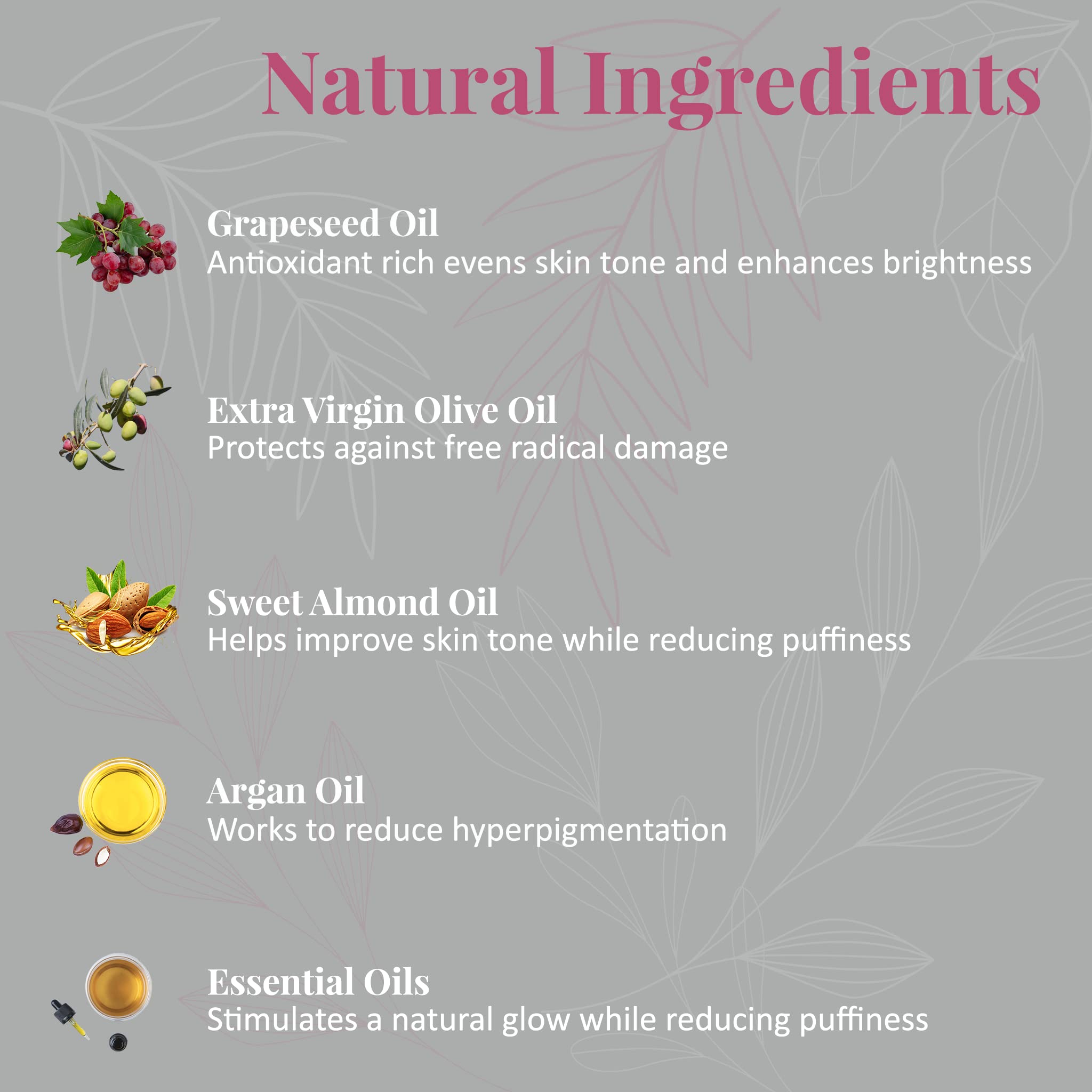 J&L Naturals Organic Face & Body Oil for All Skin Types - Oily, Sensitive, Dry, Combination & Mature Skin | Hydrating & Brightening with Jojoba Oil, Grapeseed Oil & Sunflower Oil | 1 Fl Oz (5 Pack) | Perfect for Daily Skincare Routine & Nighttime Moisturizing