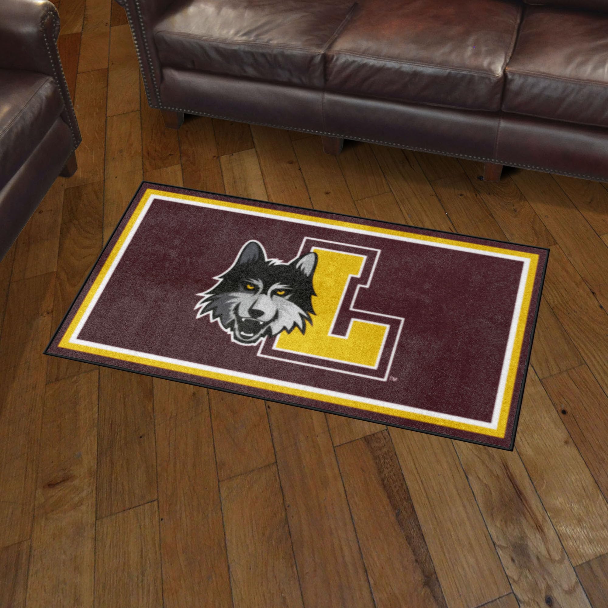 FANMATS 26989 NCAA Loyola Chicago Ramblers 3ft x 5ft Plush Area Rug - Premium Sports Fan Rug, Soft Home Decor Carpet, Durable Tailgating Mat for Game Room, Living Room, Dorm & Outdoor Events