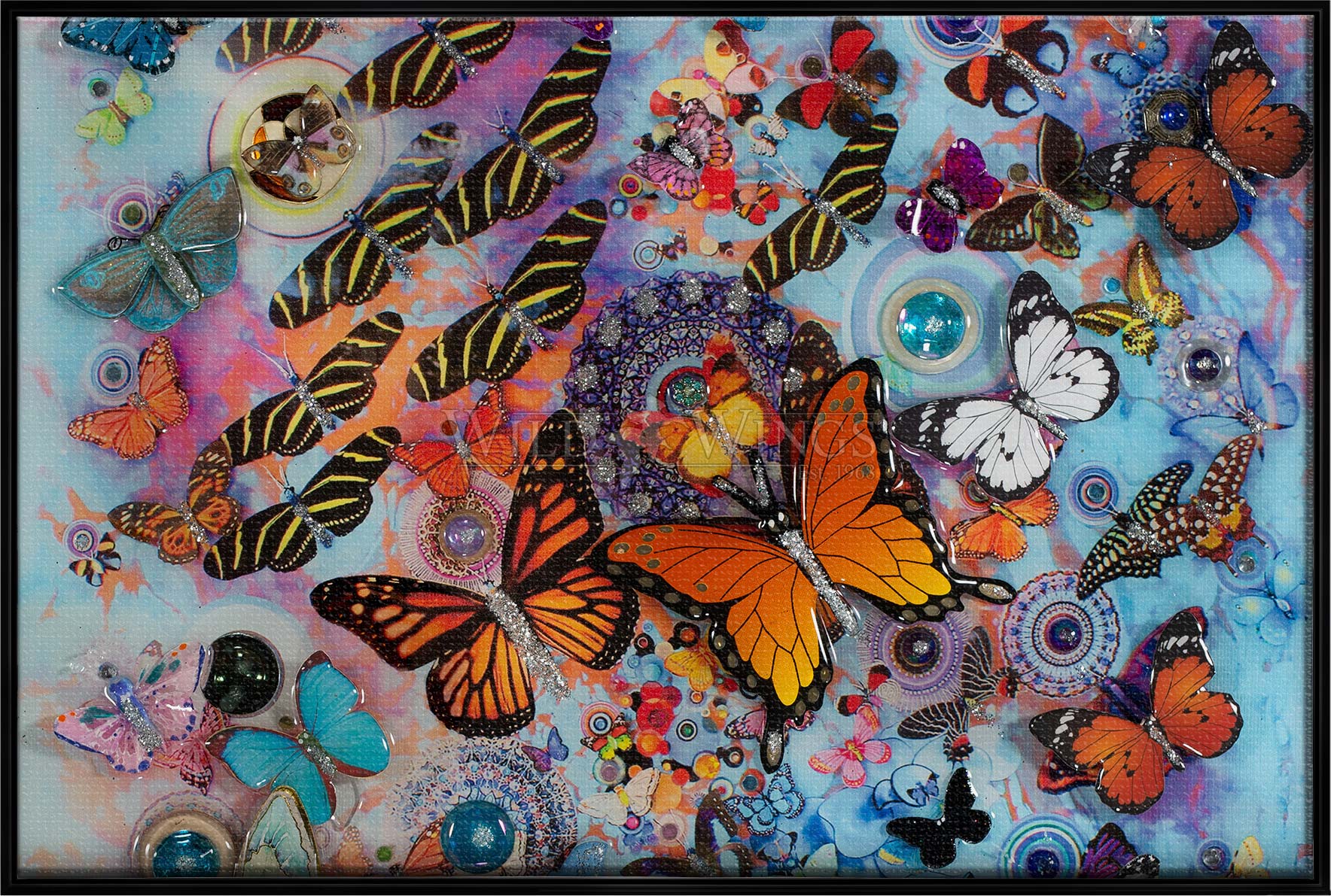 Flight of the Butterflies Limited Edition Canvas Wall Art - Nature Inspired Butterfly Painting for Home & Office Decor