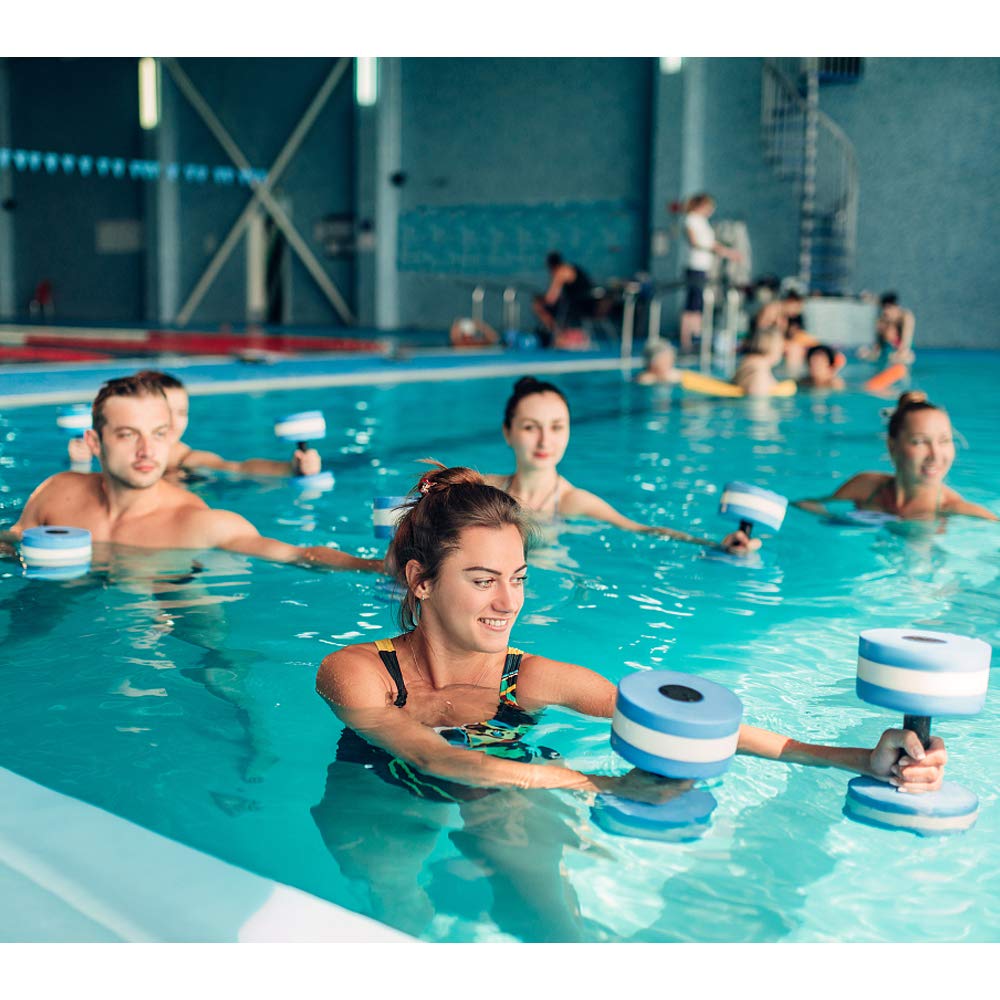 2PCS Water Aerobic Dumbbells - Foam Pool Resistance Exercise Equipment for Aqua Fitness, Swimming & Weight Loss | Perfect for Water Aerobics, Pool Workouts & Home Training