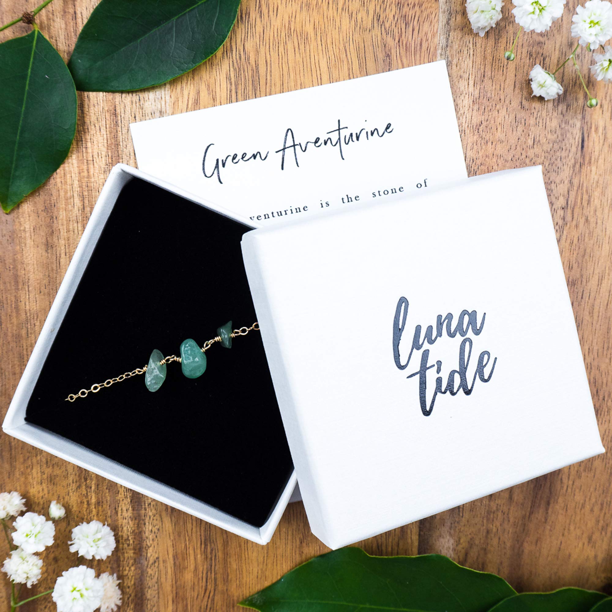 14K Gold Filled Aventurine Beaded Anklet - Elegant Boho Ankle Bracelet for Women, Perfect for Beach, Summer & Festival Outfits