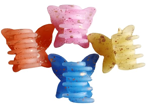 2-Piece Hair Comb Set with 2 Butterfly Hair Clips - Colorful Kanghi Combs & Hair Accessories for Women & Girls - Perfect for Styling, Parties & Everyday Use