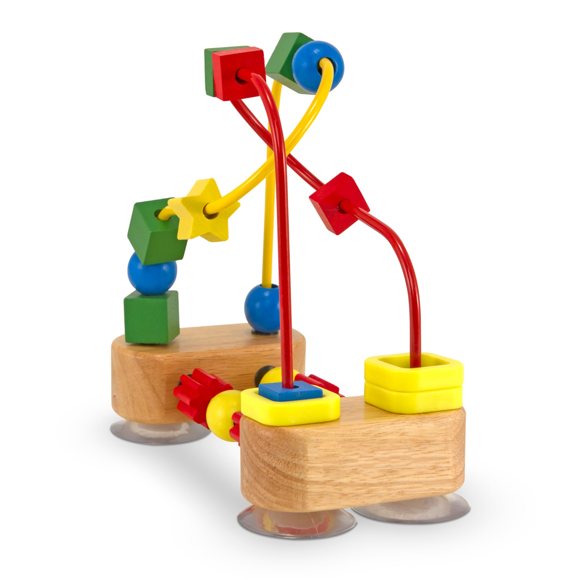 Melissa & Doug First Bead Maze - Wooden Educational Toy for Toddlers & Babies | Montessori Learning Activity for Fine Motor Skills | Perfect for Floor Play, High Chair & Table Use