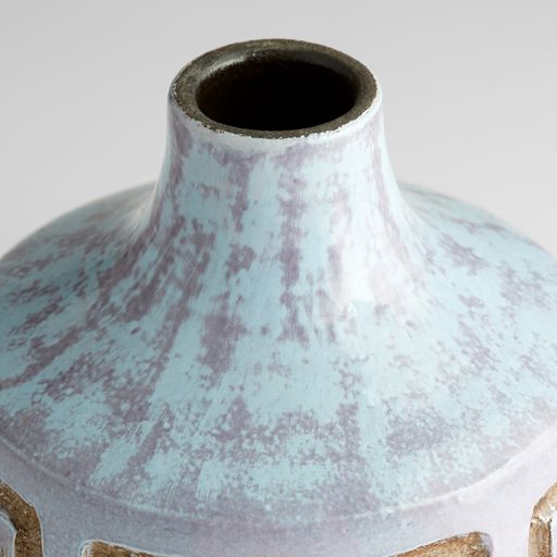 Cyan Design 11362 Bako Vase - Small Blue Ceramic Vase for Home Decor, Table Centerpiece, Wedding & Office Decoration