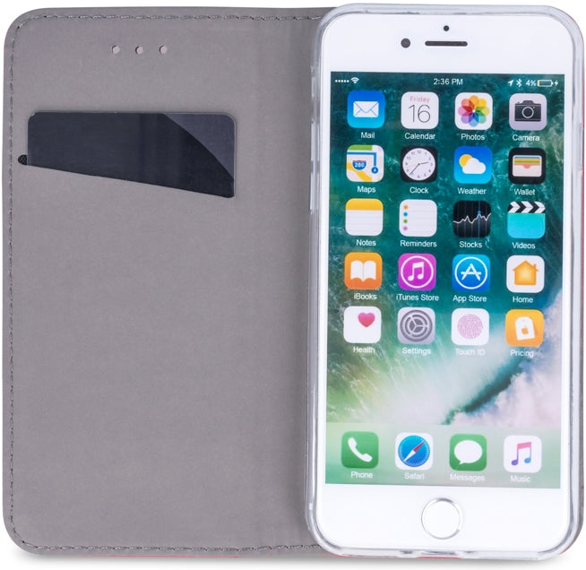 Apple iPhone SE 2 (2020) Wallet Case - Slim Protective Cover with Card Holder (Red) - Perfect for Everyday Use, Travel & Business