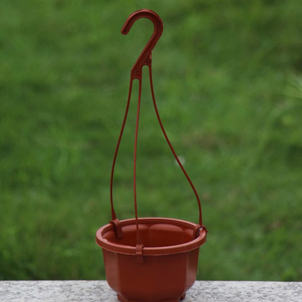 10 Pack Nursery Pots for Indoor Plants - Hanging Planter Pots with Railing for Outdoor Plant Shelf, Flower Pots & Succulent Hanging Baskets - Perfect for Balcony, Garden, and Home Decor