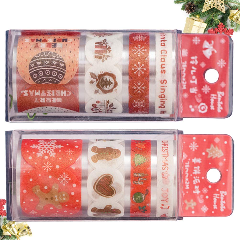 2pcs Cute Cartoon Christmas Paper Clips - Decorative School & Office Supplies, Adhesive Tape Clips for Gift Wrapping, Scrapbooking, Bulletin Boards & Holiday Crafts
