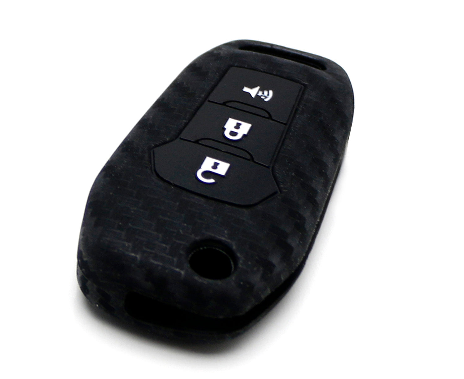 Premium Carbon Fiber Soft Silicone Key Fob Cover for Ford Explorer (2016-2018) & F-150 (2015-2019) - Durable Protection with Stylish Design for Everyday Use