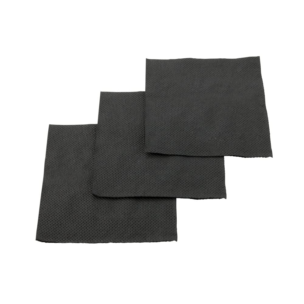 Premium 7.87 Inch Black Cocktail Napkins (100-Pack) - 2-Ply Linen Feel Disposable Beverage Napkins | Soft, Absorbent Bar Napkins for Coffee, Drinks & Snacks | Perfect for Restaurants, Bars, Weddings & Parties