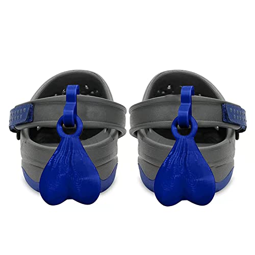 Colorful Croc Shoe Charms - Set of 2 Decorative Balls for Crocs (Blue) | Fun Jibbitz Accessories for Kids & Adults | Perfect for Casual Wear, Beach Outings & School Fashion
