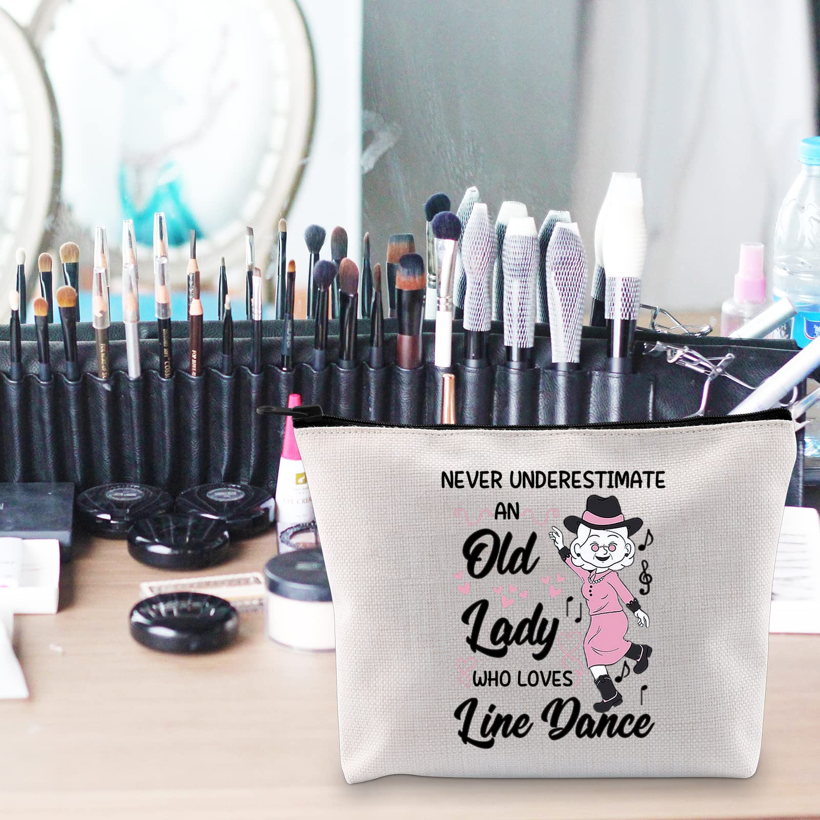 Choreography Line Dance Cosmetic Bag - Best Gift for Grandma, Line Dancing Enthusiasts, UK Inspired Design, Perfect for Dance Classes & Travel