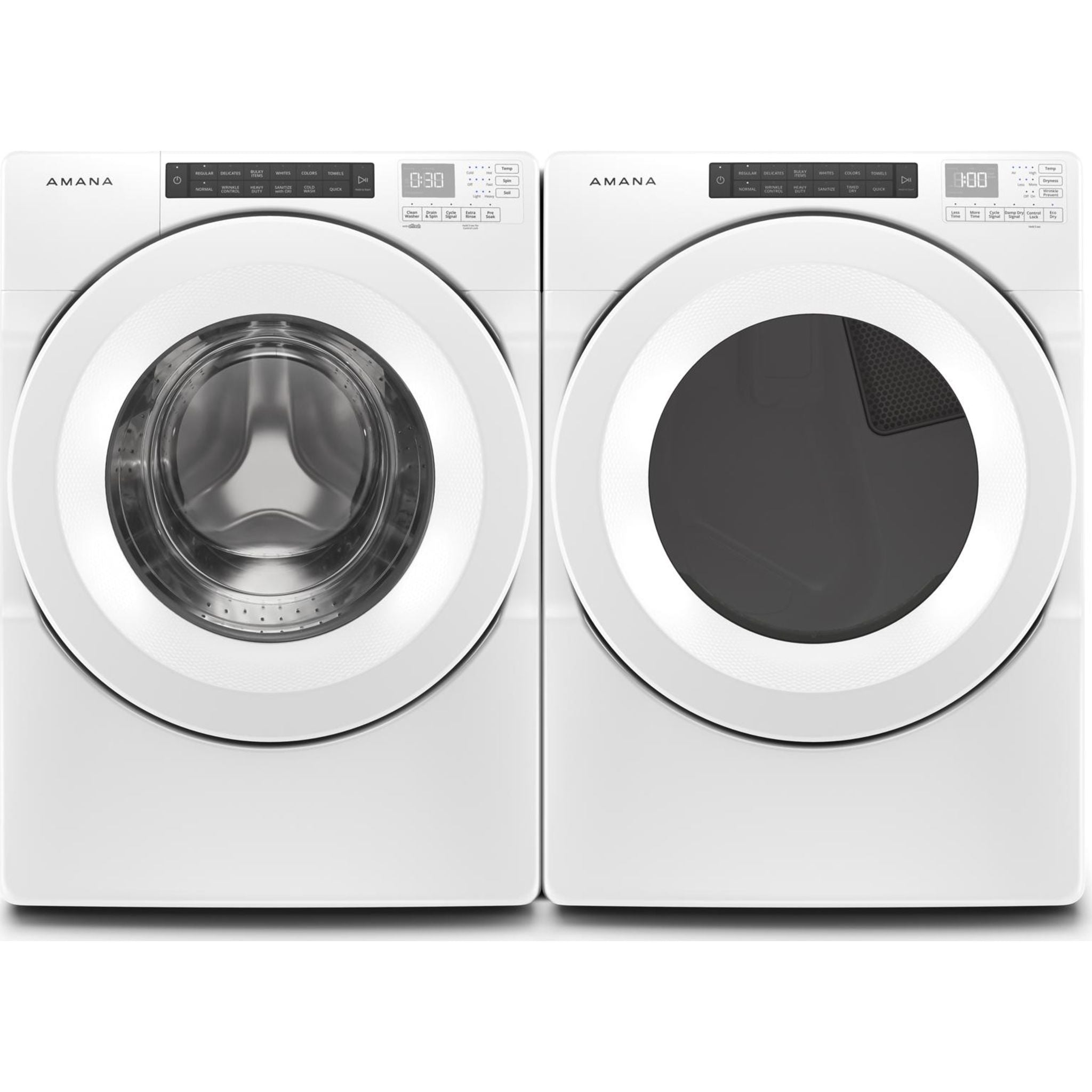 Amana NGD5800HW White Gas Dryer - High Efficiency, Large Capacity for Home Laundry - Perfect for Families & Heavy Loads