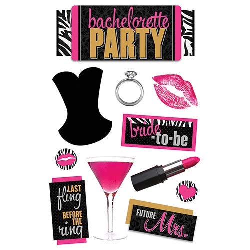 3D Scrapbook Stickers for Bachelorette Party Decorations - Paper House Themed DIY Wedding Scrapbooking Supplies - Perfect for Photo Albums, Invitations & Bridal Shower Crafts