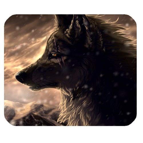 Premium Gaming Mouse Pad - Large Non-Slip Rubber Base with Smooth Surface for PC & Laptop - Perfect for FPS, MOBA, and Office Work (Wolf Art Design)