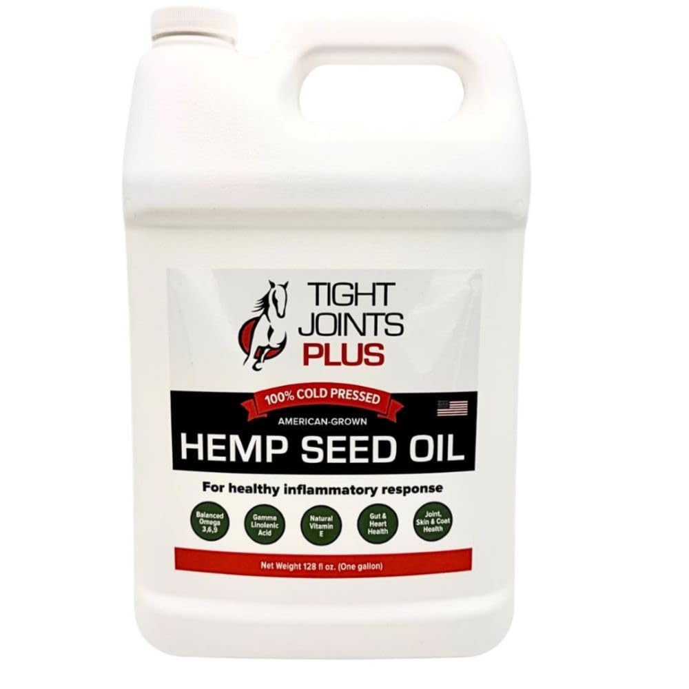 Organic Hemp Seed Oil for Horses - Supports Healthy Inflammatory Response & Joint Mobility - Ideal for Senior Horses & Active Equines - Perfect for Daily Supplement & Post-Workout Recovery