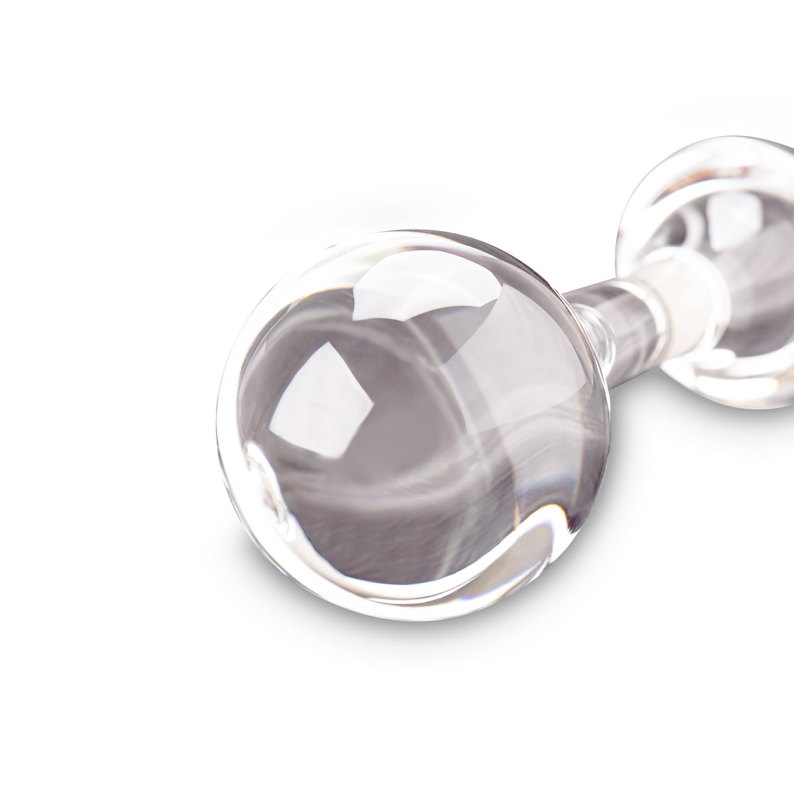 Premium Crystal Glass Pleasure Wand - Double-Ended Mushroom Head Anal Plug for G-Spot & P-Spot Stimulation | Adult Sex Toy for Couples & Solo Play | Sensual Massage & Intimate Exploration