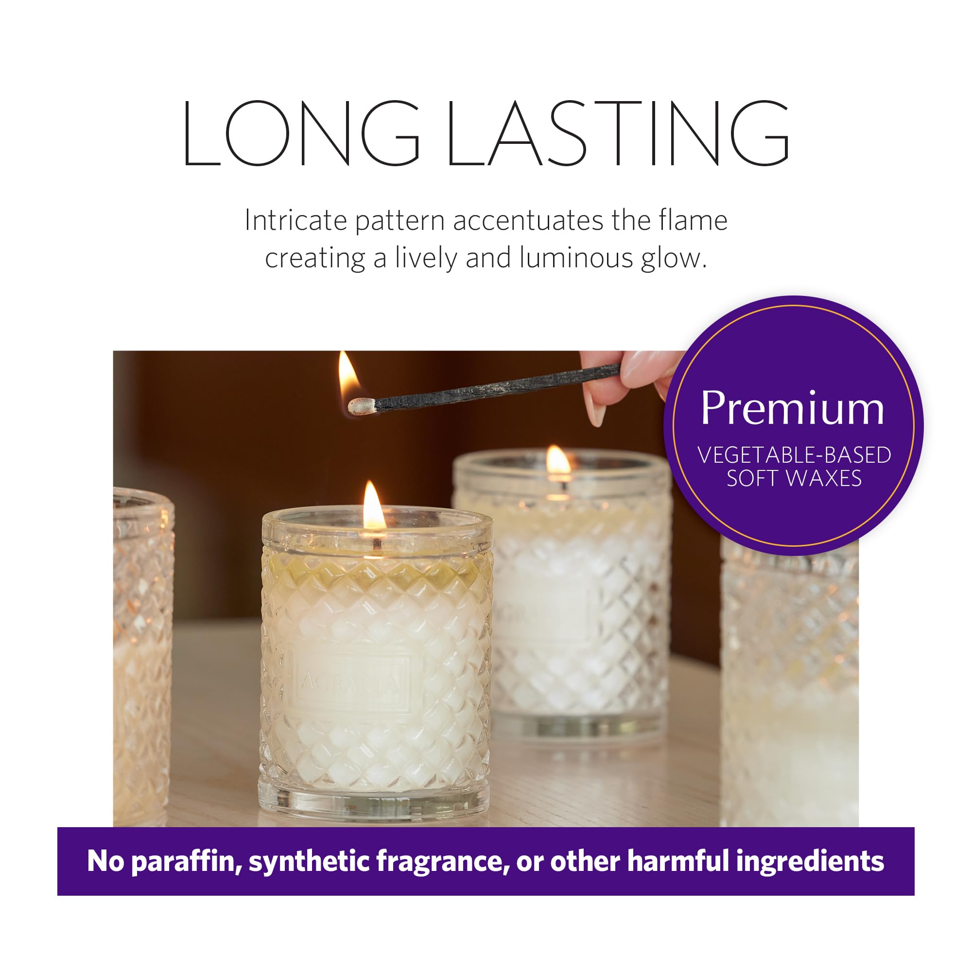 AGRARIA Premium Scented Soy Wax Candles - Long-Lasting Vegan Home Fragrance Candles for Relaxation & Aromatherapy - Elegant 7oz Gift for Housewarming, Spa Nights & Romantic Dinners