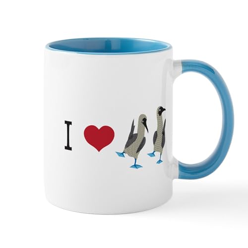 White/Blue Inside - Boobies_Line Mugs