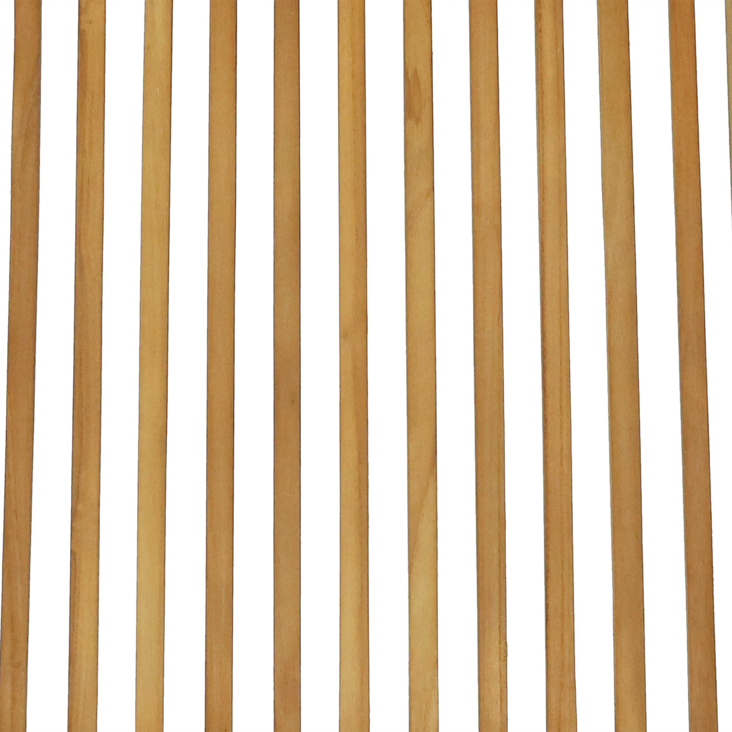 Sunnydaze Hyannis Teak Outdoor Folding Patio Chair with Slat Back - Durable Wooden Lounge Chair for Poolside, Garden, and Backyard Relaxation