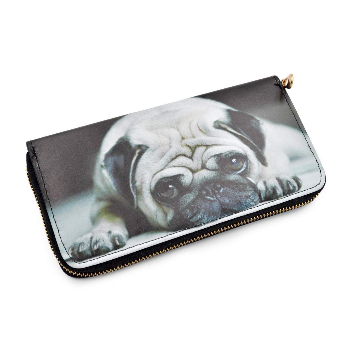 Premium PU Leather Zip Around Wallet for Puppies & Kitties - Cute Animal Prints for Pet Lovers | Perfect for Pet Grooming, Vet Visits & Daily Use