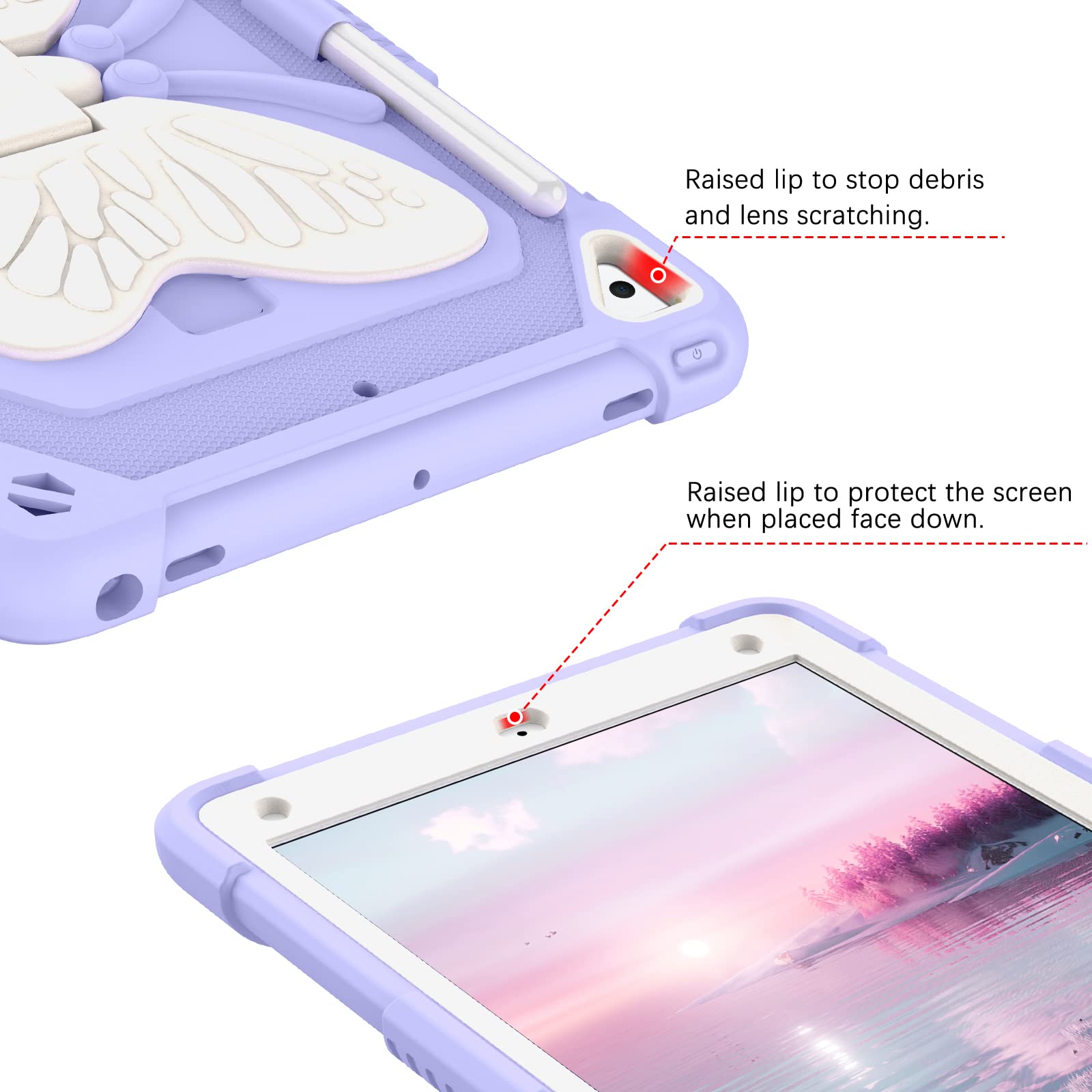 GUAGUA Shockproof Kids iPad Case - Compatible with iPad Air 2, iPad 5th/6th Gen (2017/2018) & iPad Pro 9.7
