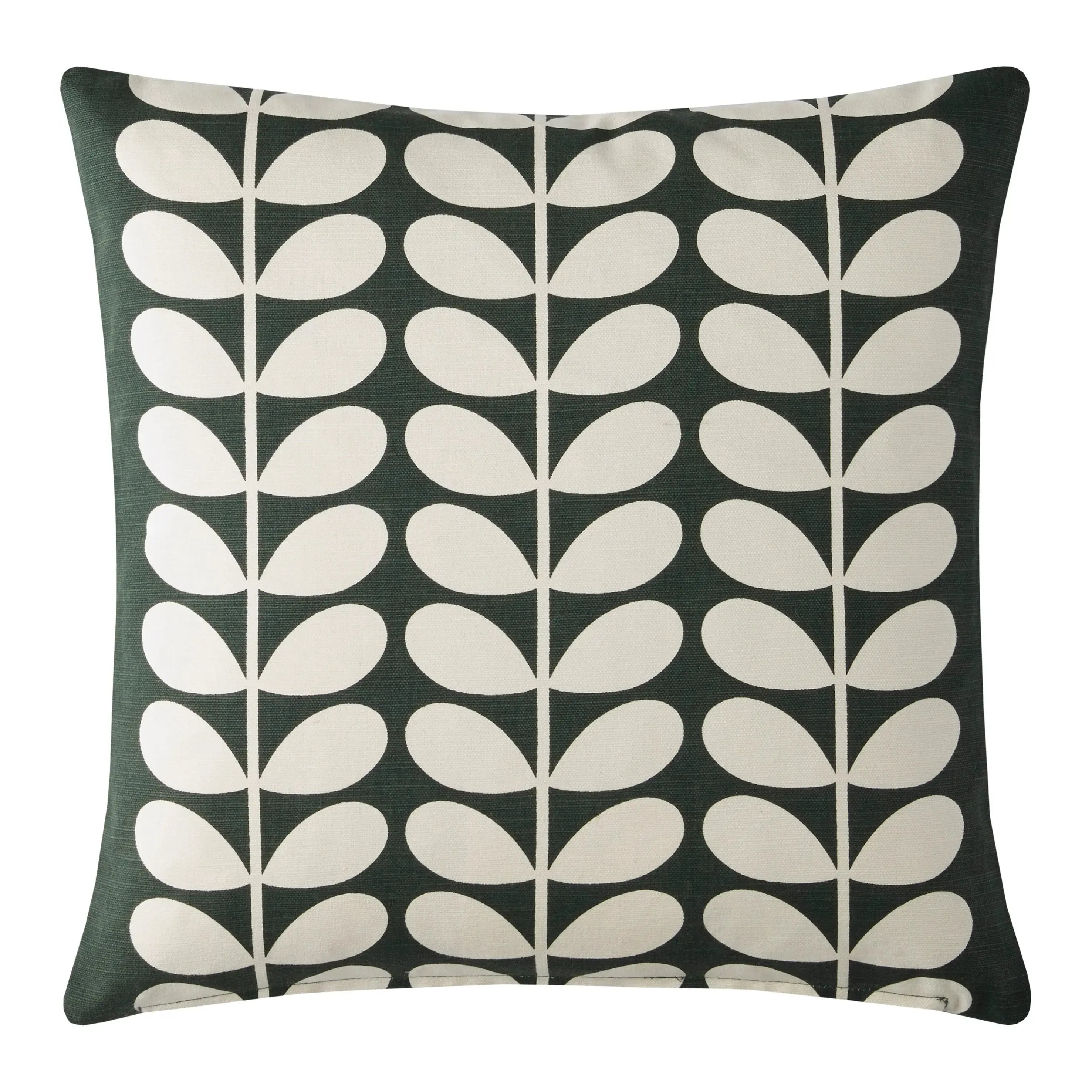 Orla Kiely Buttercup Cushion Cover - Pine Green Floral Pattern Decorative Pillow Case for Sofa, Bed, Living Room & Home Decor