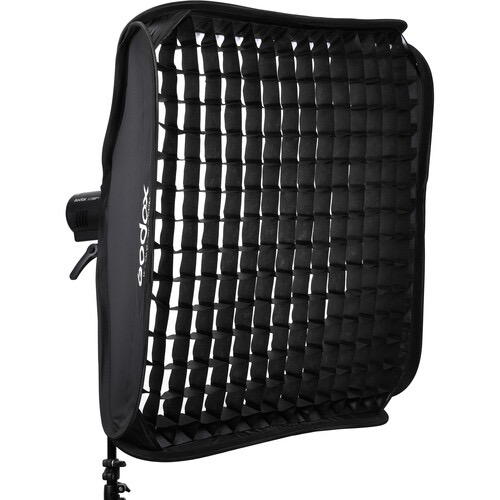 Godox S2 Speedlite Bracket with Softbox, Grid & Carrying Bag Kit (31.5x31.5