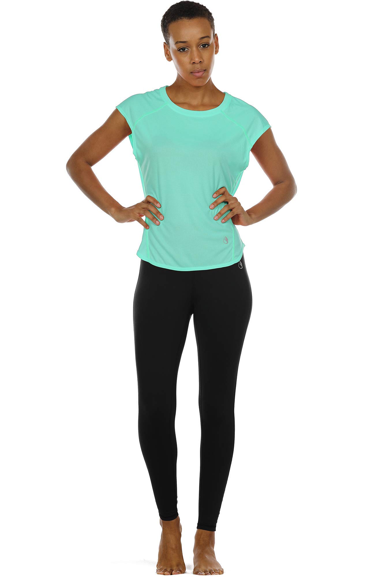 Icyzone Women's Workout T-Shirt - Breathable Fitness Top for Gym, Yoga, Running & Exercise | Cap Sleeve Activewear for Women | Perfect for Cardio, Weight Training & Outdoor Sports