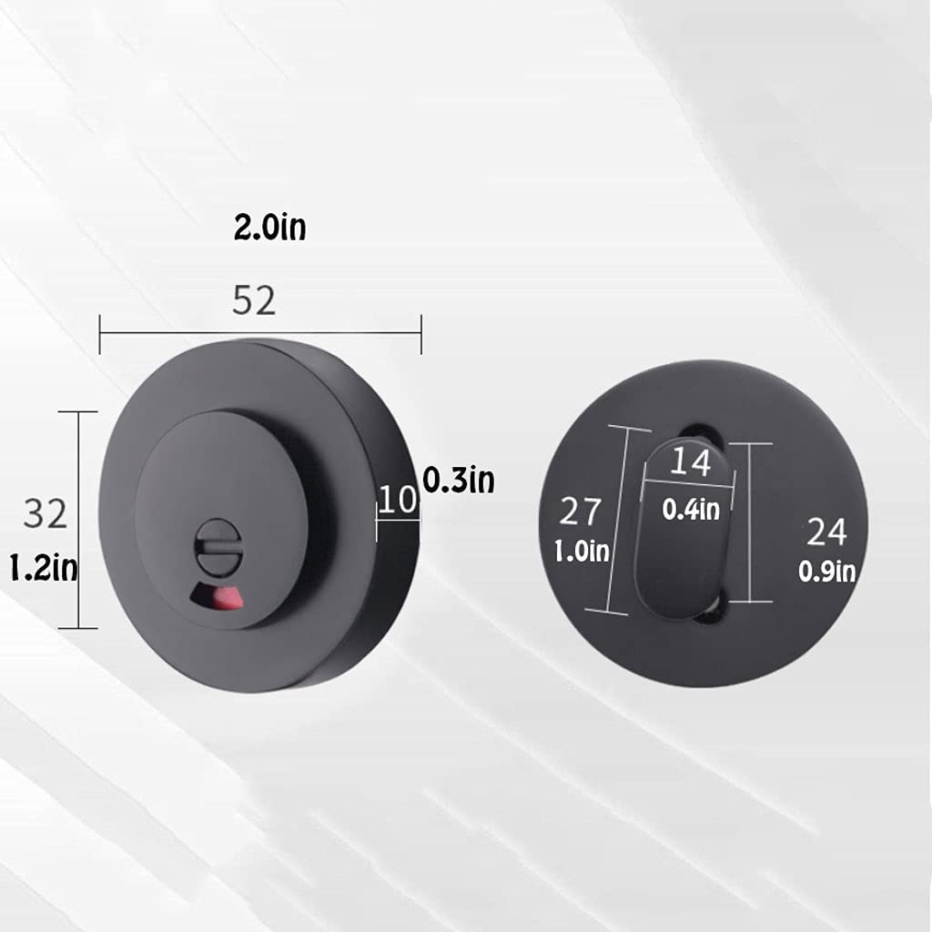 Gold Door Knob Lever with Toilet Indicator - Keyless Bedroom, Bathroom & Study Door Handle Lock for Privacy & Convenience - Perfect for Homes, Offices & Hotels