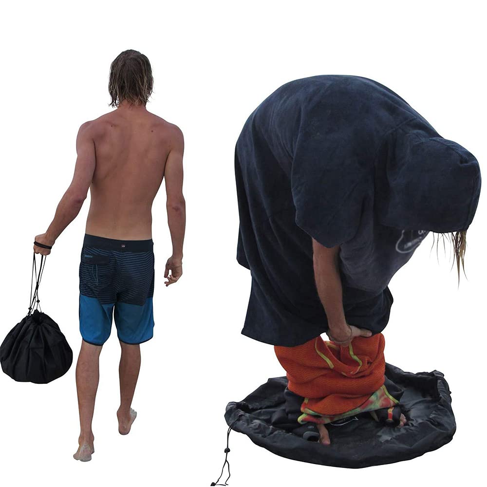 Waterproof Beach Changing Mat & Wetsuit Storage Bag - Quick Dry Sandproof Surf Gear Organizer for Swimwear, Surfing, and Outdoor Activities