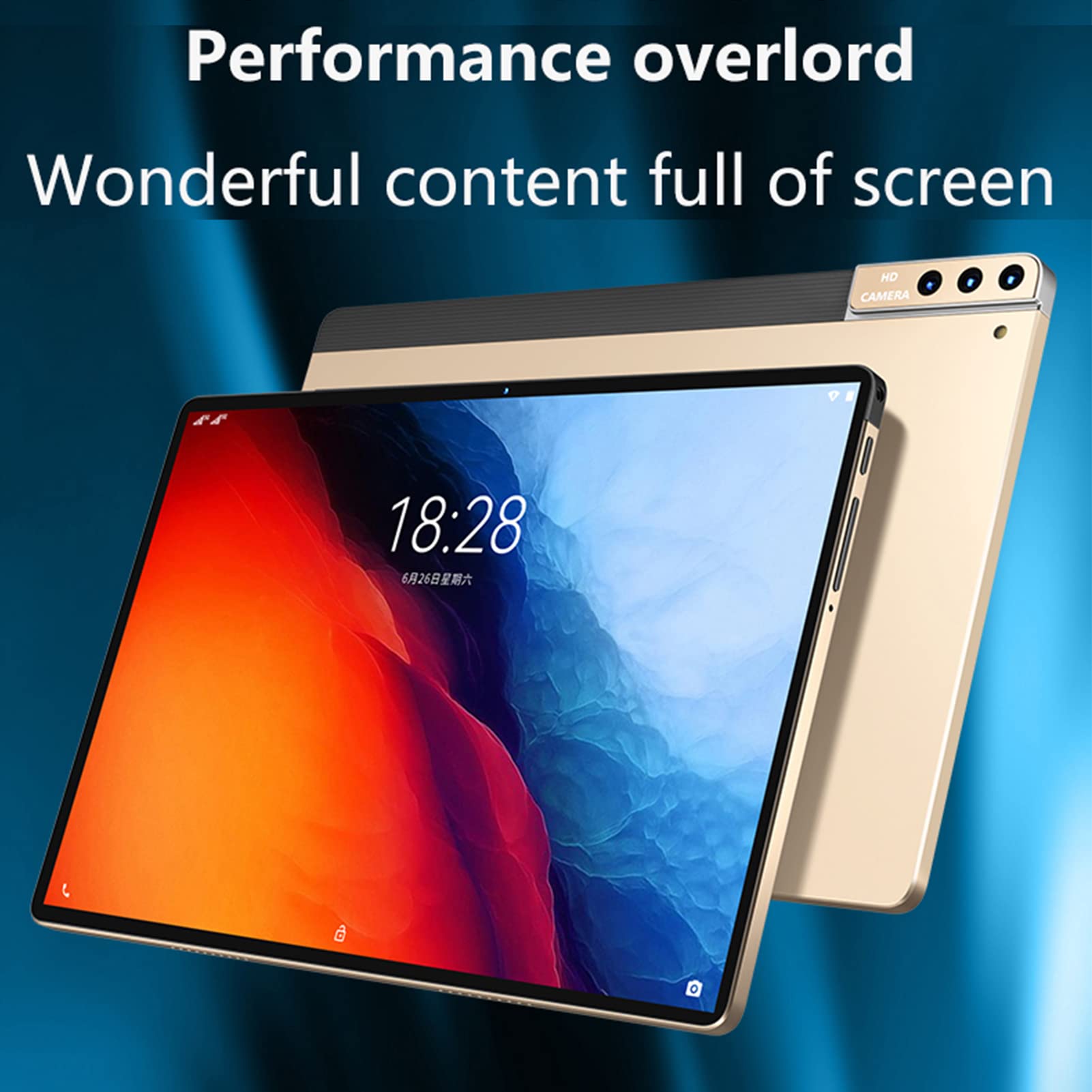 10 Inch Android Tablet with 12GB RAM 128GB ROM - Octa Core CPU, 5G Network, HD 1920x1080 LCD Display - Android 11.0 Tablet PC for Online Learning, Remote Work & Entertainment