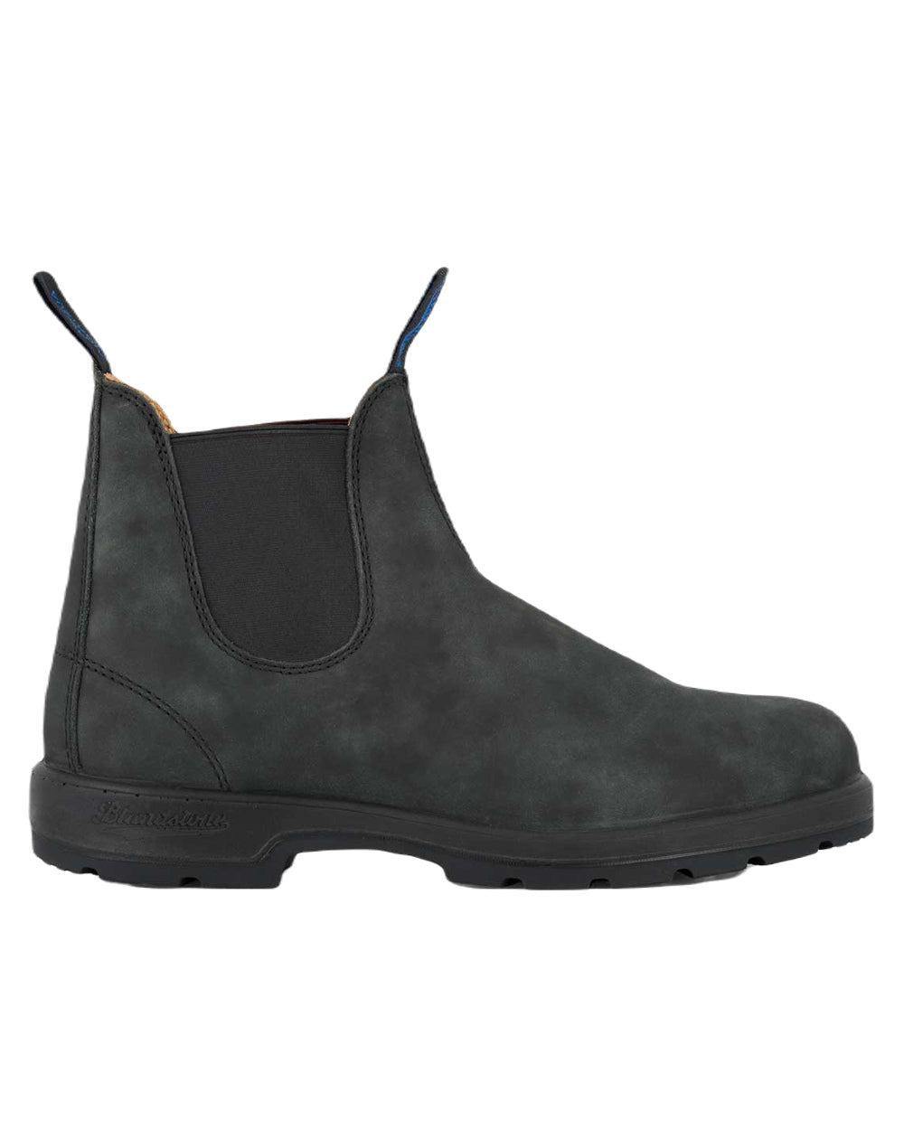 Blundstone 1478 Rustic Black Leather Chelsea Boots for Men & Women - Comfortable Slip-On Ankle Boots for Outdoor, Work & Casual Wear