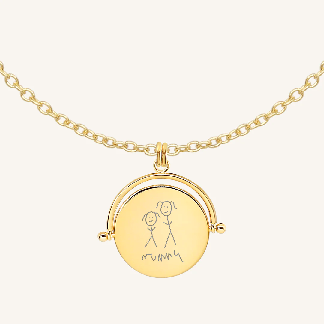 Handmade Illustrate Pendant Necklace for Women - Elegant Jewelry Gift for Birthday, Anniversary & Valentine's Day - Perfect for Casual Wear, Date Night & Special Occasions