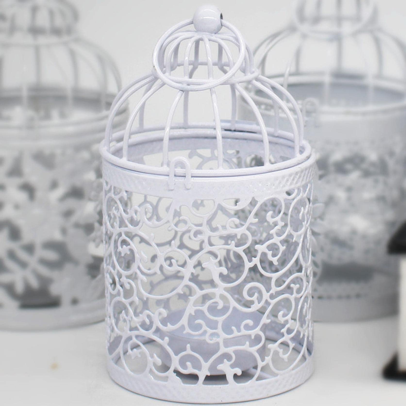 Vintage Iron Bird Cage Candle Holder - Retro Candlestick Lantern for Home Decor, Wedding, Garden Party & Outdoor Events - Hanging Candelabra for Romantic Ambiance & Special Occasions