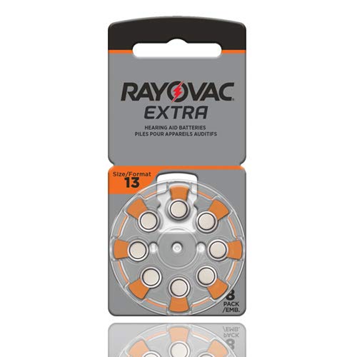 Rayovac Extra Hearing Aid Batteries Size 13 - 80 Pack | Long-Lasting Zinc Air Power for Hearing Devices | Perfect for Travel, Daily Use & Emergency Backup