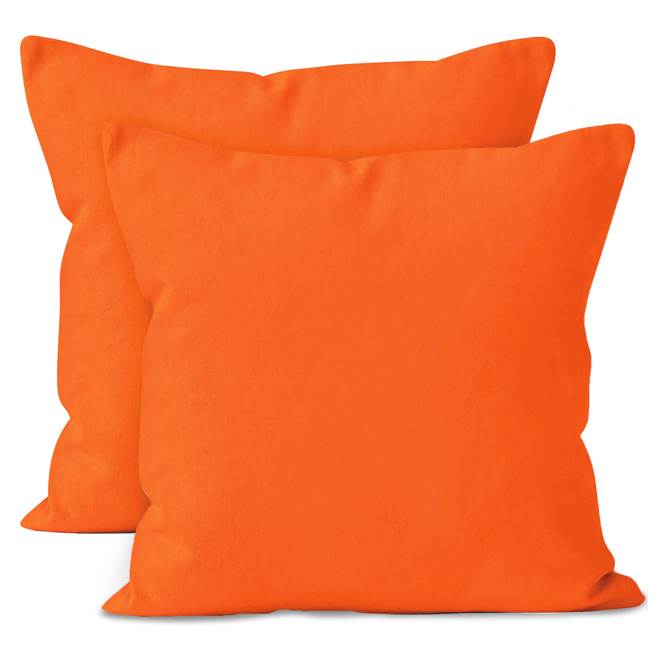 Encasa XO Throw Pillow Covers 24x24 Inches, Set of 2 - Soft Cotton Decorative Cushion Covers with Hidden Zipper Closure for Sofa, Bed, Living Room - Perfect for Home Decor, Cozy Reading Nook and Modern Interior Design