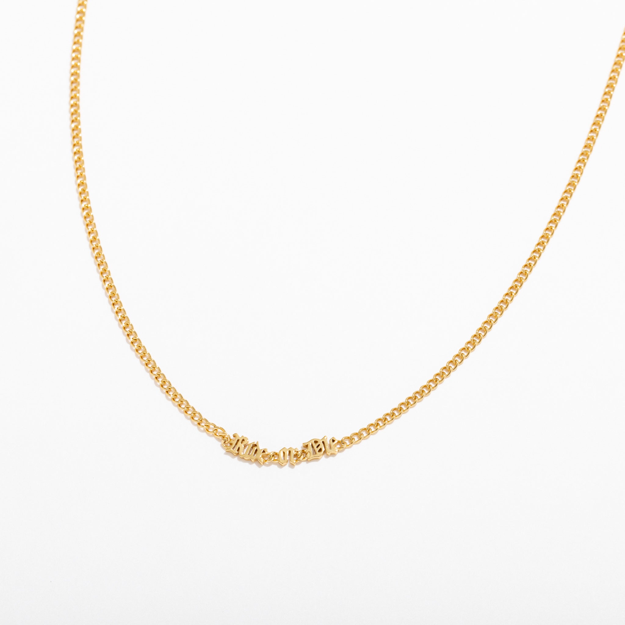 Ride or Die Chain Necklace - Trendy Unisex Silver Choker for Women & Men - Perfect for Layering, Gifts, and Everyday Wear