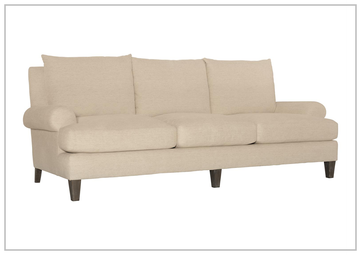Bernhardt Isabella Fabric Sofa with Plush Feather Down Cushions - Luxurious Comfort for Living Room, Lounge & Family Gatherings