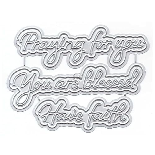 Praying for You Metal Cutting Dies - Card Making Kit, Embossing Paper Die Cuts for Scrapbooking, DIY Crafts - Perfect for Greeting Cards, Invitations, and Memory Books