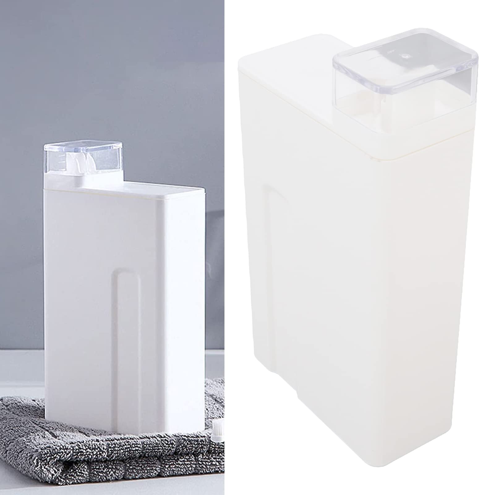 **1L Reusable Laundry Detergent Dispenser | Powder & Liquid Soap Container | Durable Plastic Storage Bottle (8.58x4.72x2.28inch) for Laundry Room, Kitchen & Travel**