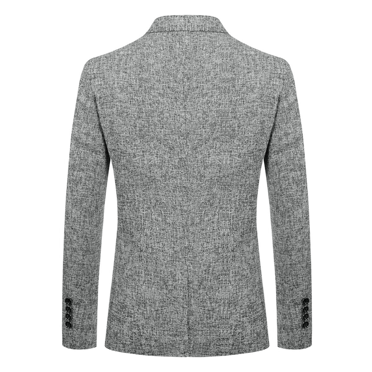 Men's Grey Notch Lapel Single Breasted Blazer - Slim Fit Business Suit Jacket for Office, Wedding & Formal Events