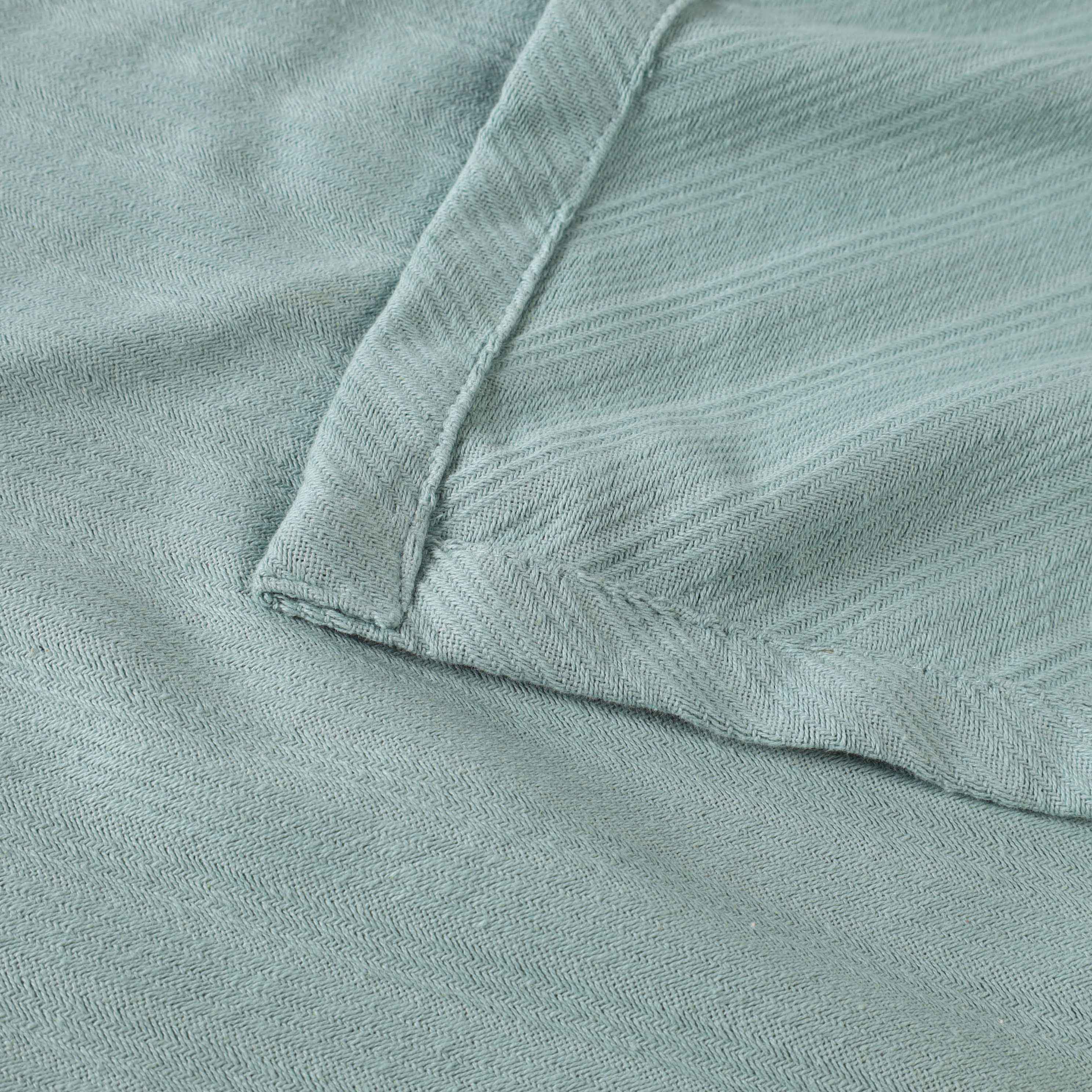 Soft Milan Cotton Textured Striped Lightweight Woven Blanket - Perfect for Sofa, Bed & Outdoor Picnics - Breathable & Cozy Throw