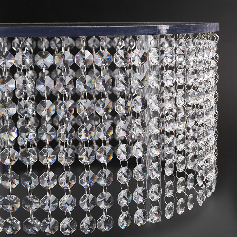 Elegant Crystal Wedding Cake Stand - Chandelier Style Round Cake Plate with Bling Accents | Perfect for Bridal Showers, Wedding Receptions & Anniversary Celebrations