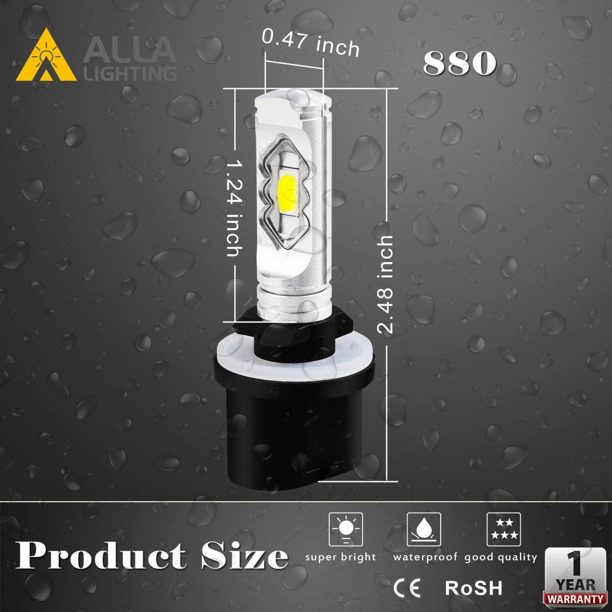 884 880 LED Bulbs ETI SMD - Super Bright Fog Lights & DRL Bulbs (6K White/Yellow/8000K Blue) - Replacement for 899 Series - Perfect for Cars, Trucks, SUVs & Off-Road Vehicles