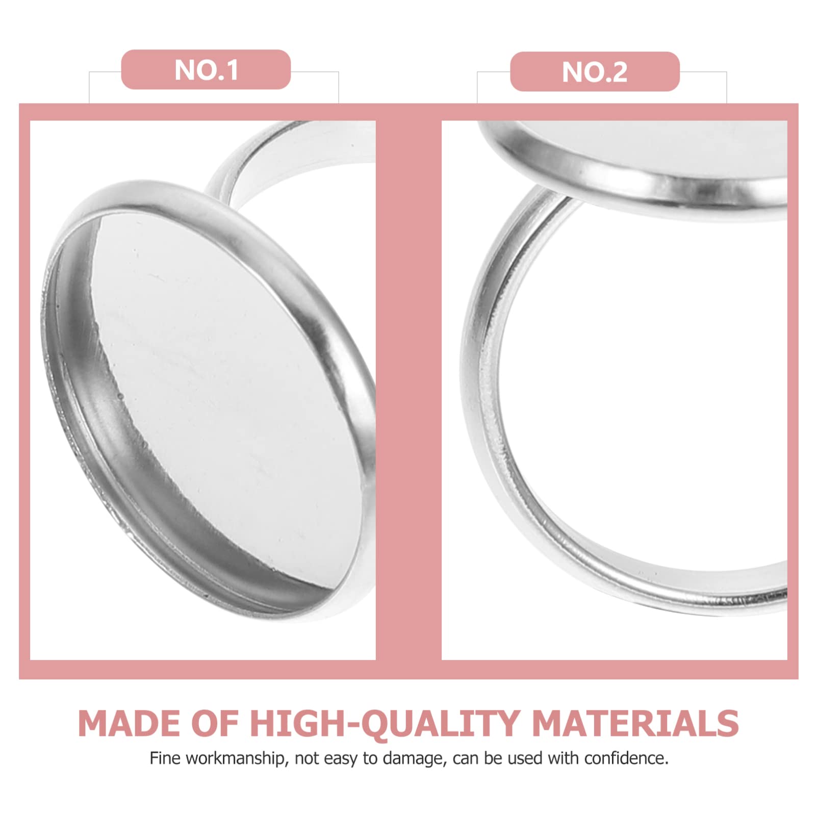 FOMIYES 10pcs Adjustable Ring Holder Tray - Jewelry Making DIY Accessories, Ring Blanks & Bezel Base for Crafting Rings - Perfect for Jewelry Designers, DIY Enthusiasts & Small Business Owners (Great for Wedding, Gift & Handmade Jewelry Projects)