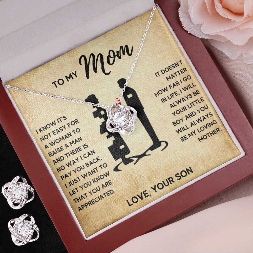 Best Mom Ever Necklace - Unique Birthday Gift for Mom from Daughter or Son, Christmas Present with Message Card & Gift Box - Elegant Jewelry for Mother's Day, Anniversary & Special Occasions