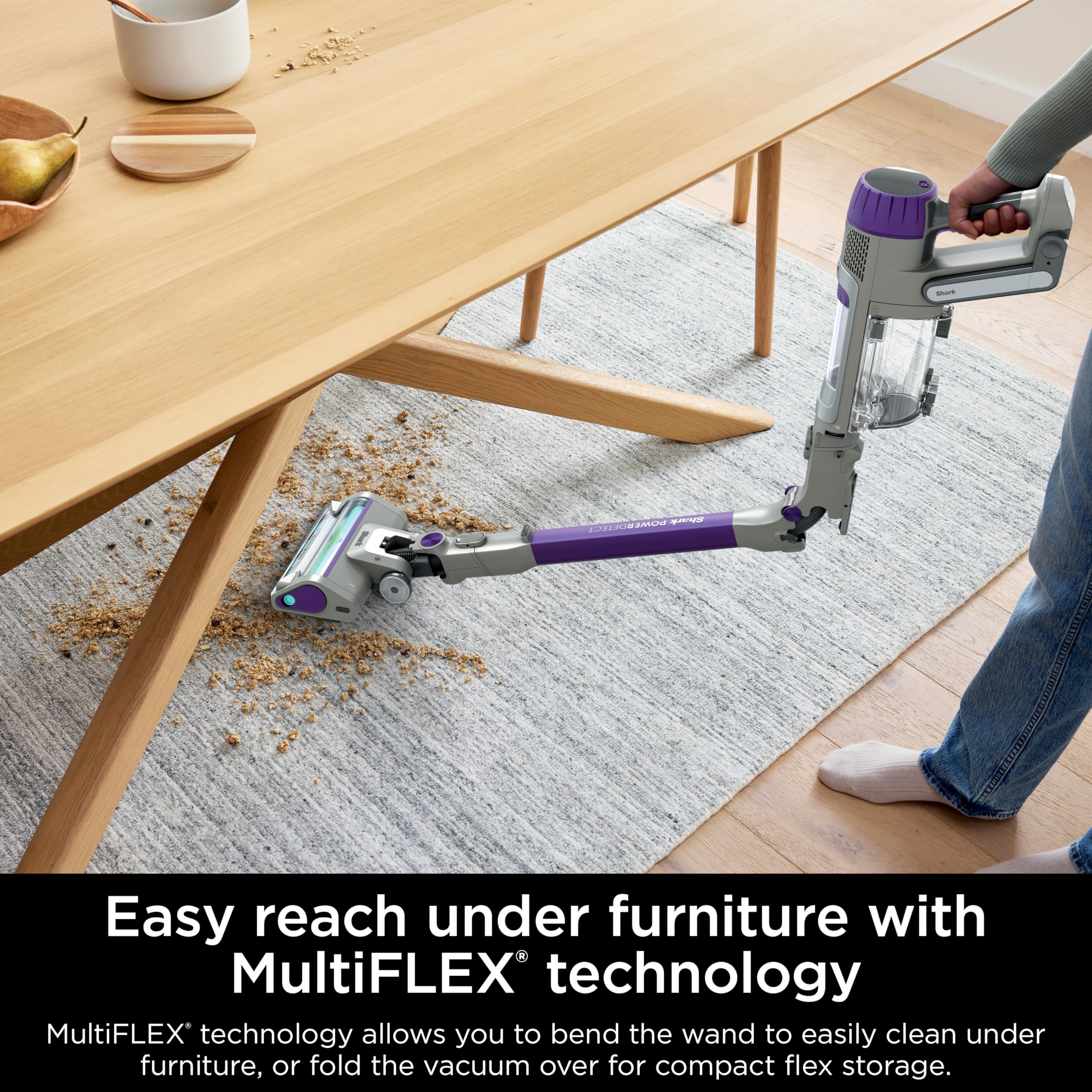Shark PowerDetect Cordless Stick Vacuum Cleaner with HEPA Filtration - 70 Min Runtime, Powerful Suction for Pet Hair, Carpets & Hard Floors - XL Dust Cup, Lightweight & Portable (Dark Gray, IP1251) - Perfect for Home Cleaning, Quick Pickups & Pet Owners